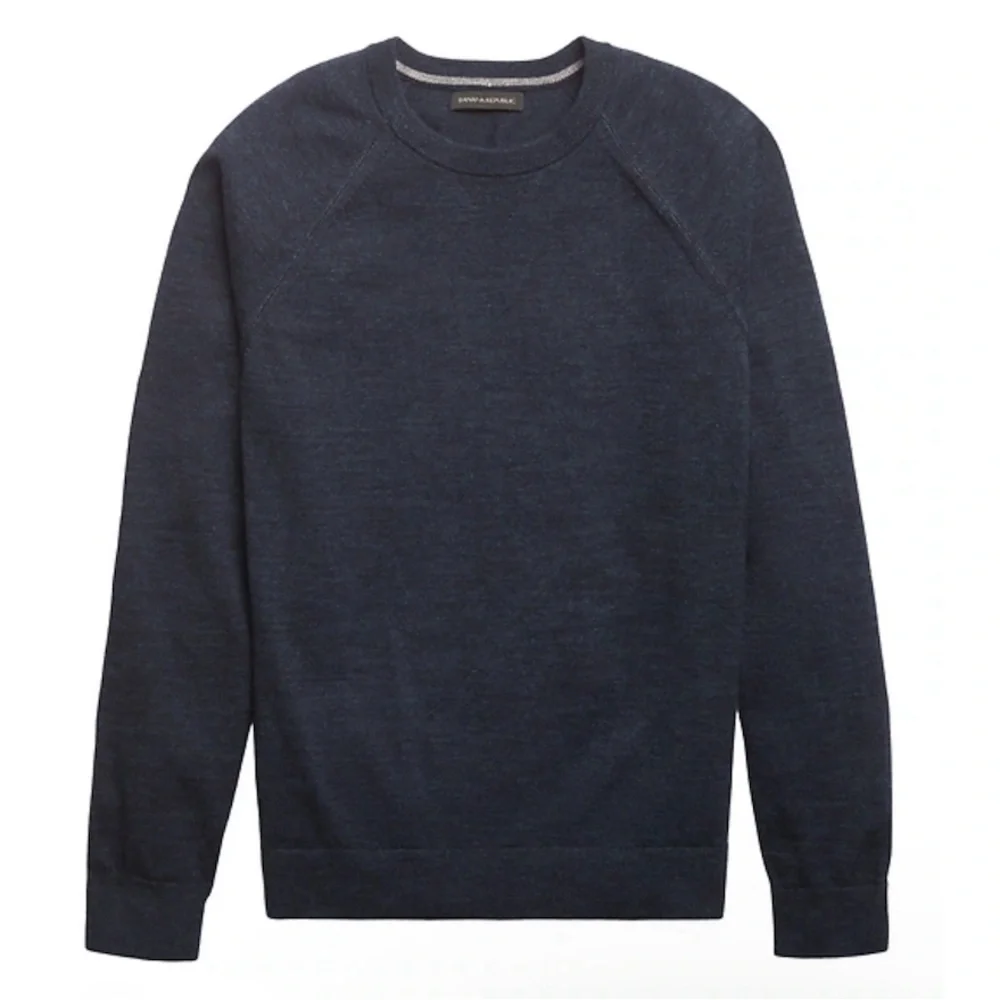 Men's Banana Republic Charcoal Grey Organic Cotton Crew-Neck Sweater Size XXS